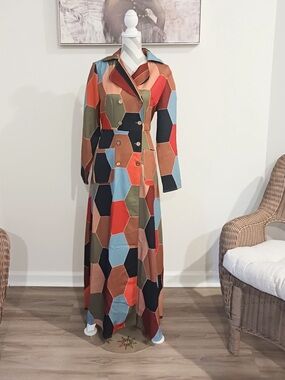 Ursime Dresses/Ursime Ankle Length A-line Colorblock Dress
